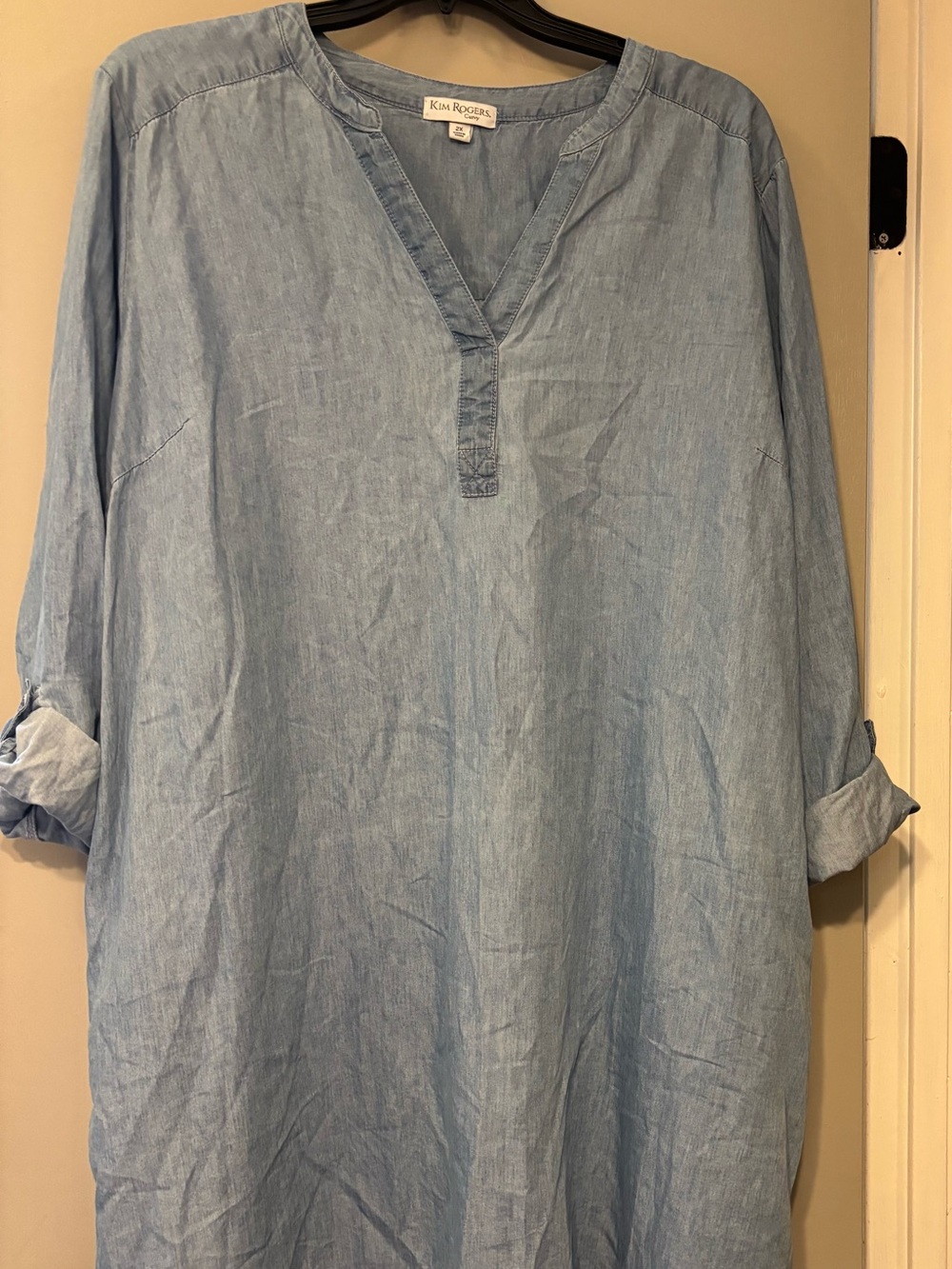 Kim Rogers Light Blue women’s Chambray Pullover dress